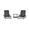 Flash Furniture Monterey 3-Pc Adirondack Set w/2 Adjustable HDPE Loungers w/Cup Holders and Folding Side Table, Blk LE-HMP-2017-2-T1620H-BK-GG - alternate 1